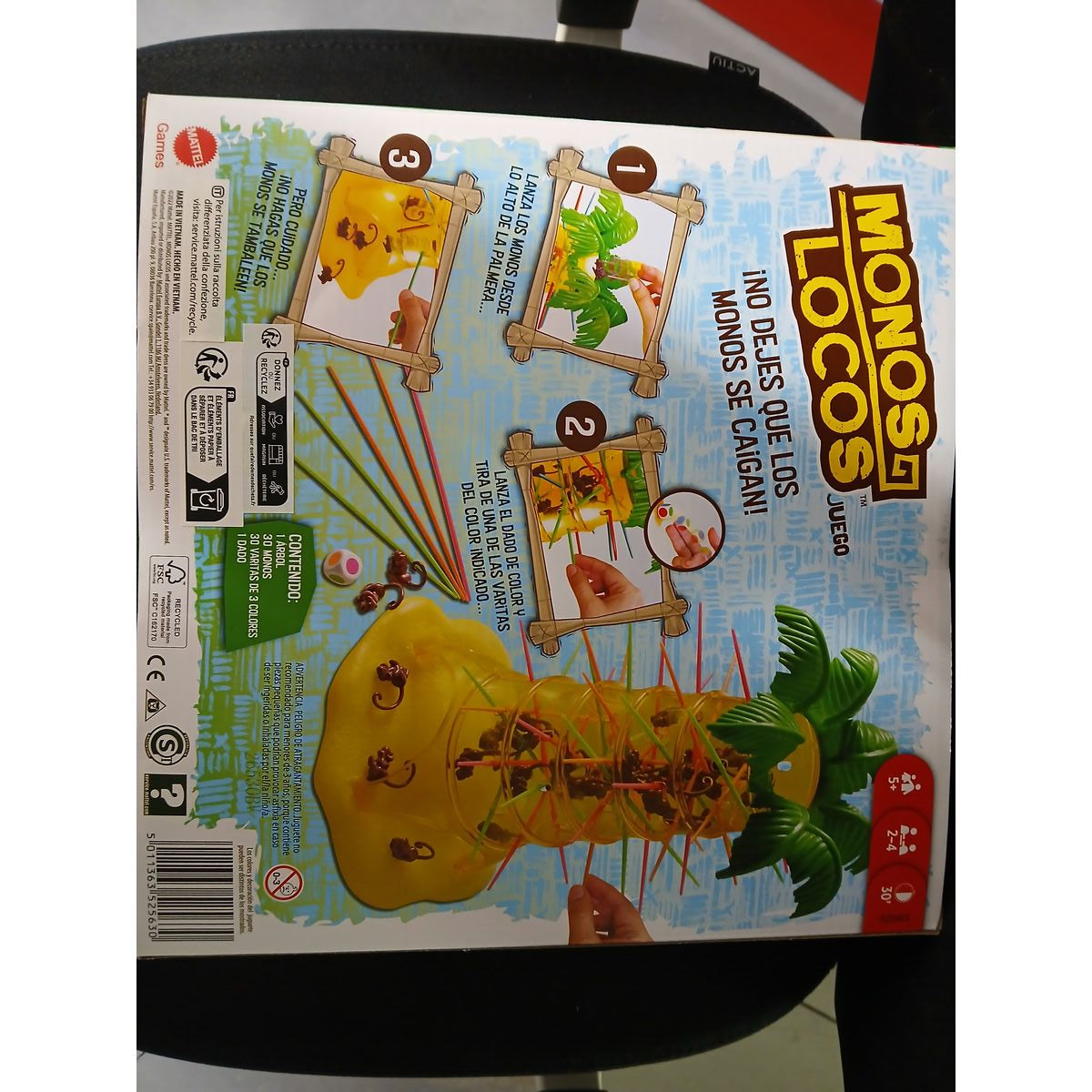 Board game Monos Locos Mattel 52563