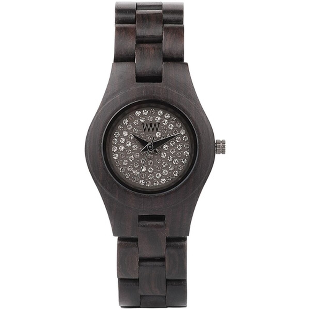 Ladies' Watch We Wood MOON CRYSTAL BLACK