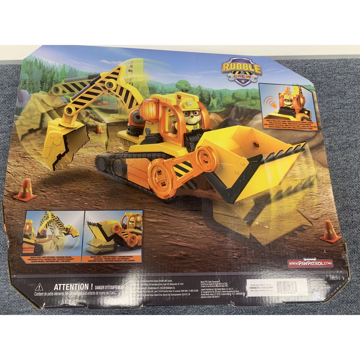 Backhoe Excavator Truck The Paw Patrol Deluxe Rubble