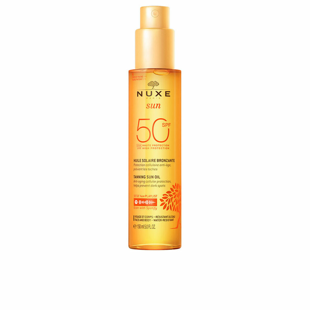 Nuxe Sun Aceite Solar Bronceador Alta Protección SPF 50 150 ml