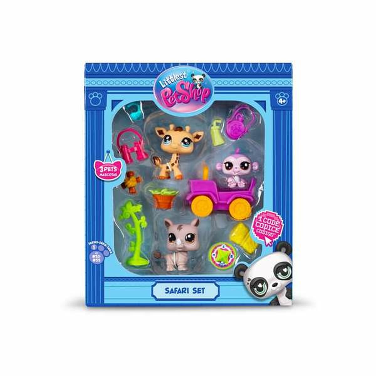 Playset Bandai Littlest Pet Shop SAFARI 8 Pieces