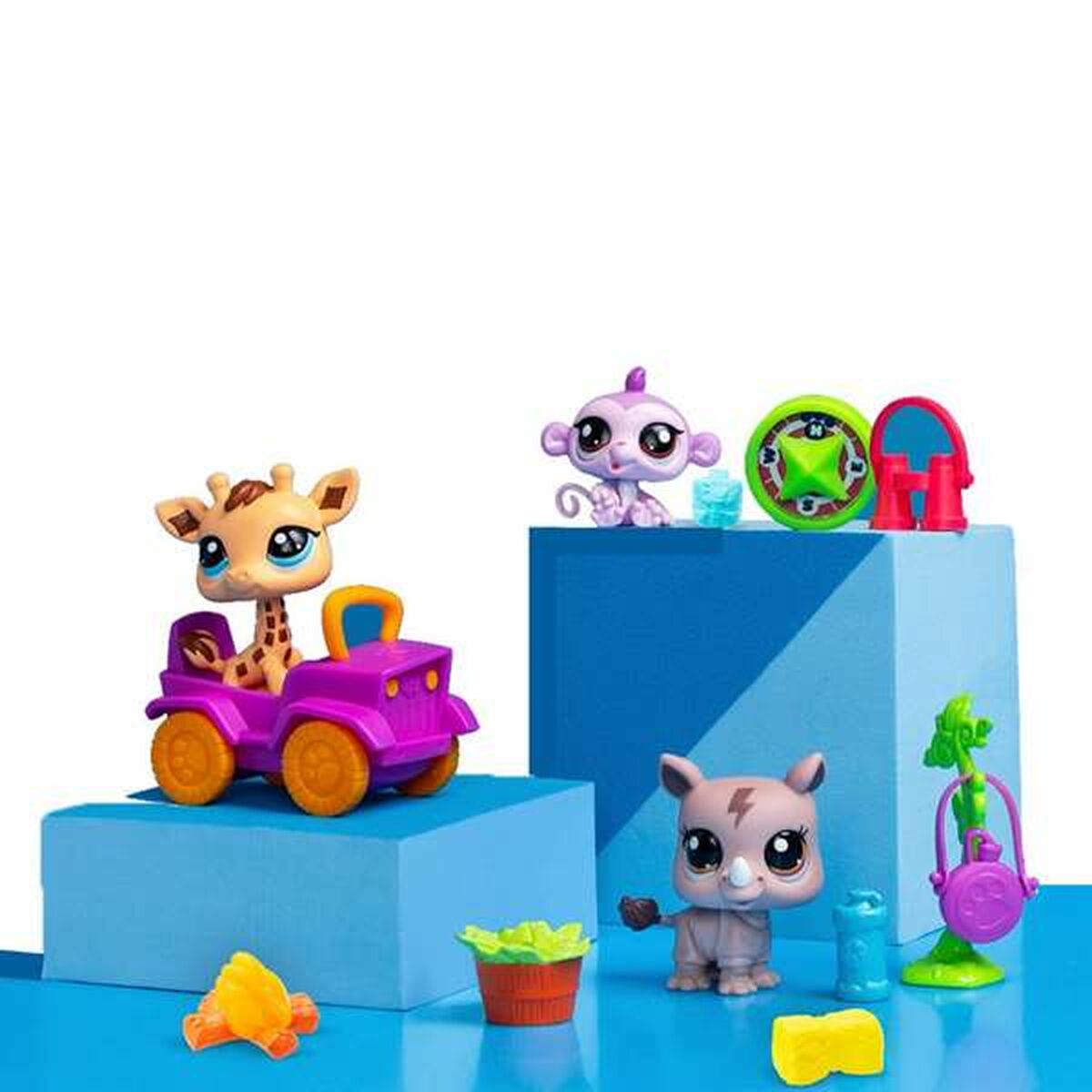 Playset Bandai Littlest Pet Shop SAFARI 8 Pieces