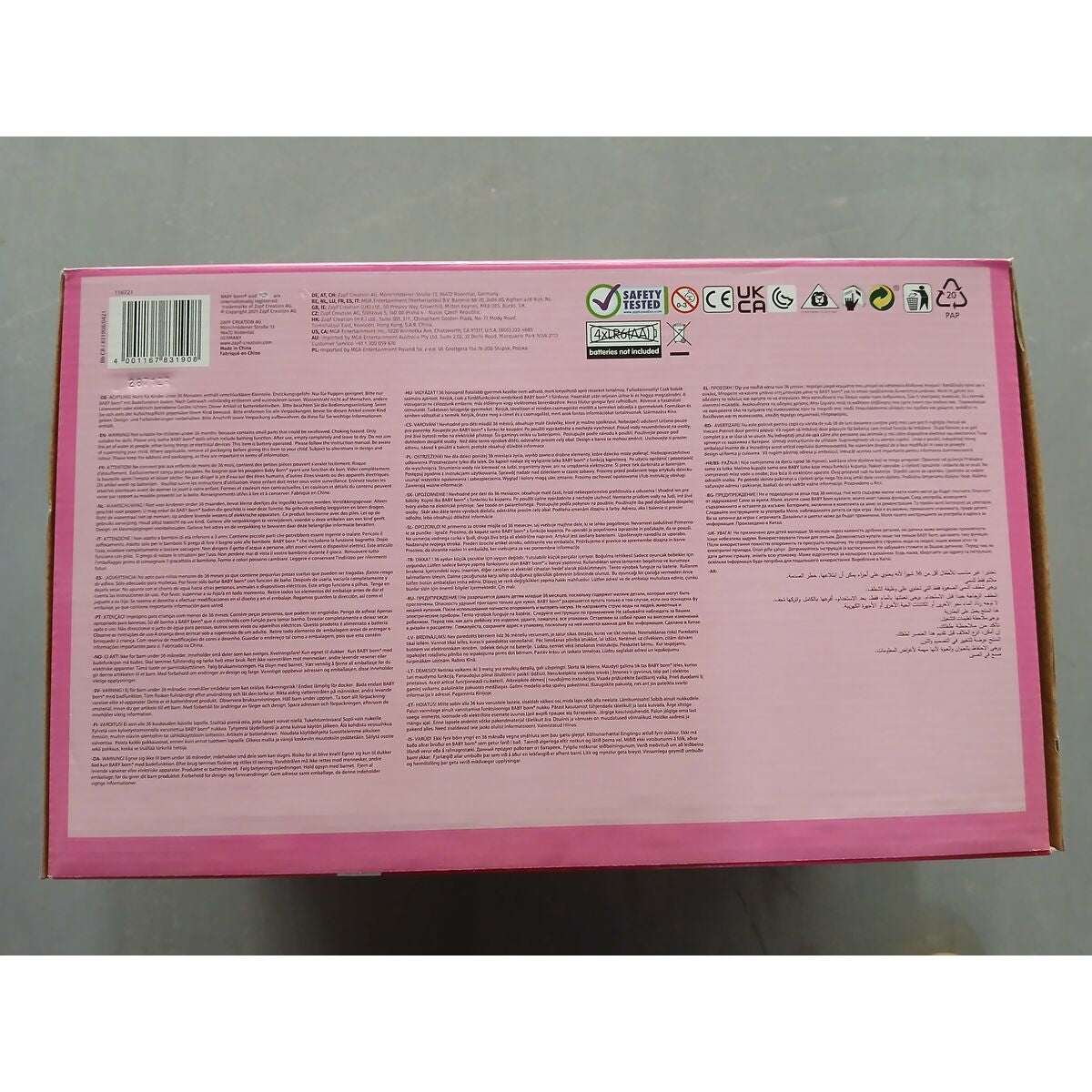 Doll's Bath Set with Accessories Zapf Bath Bathtub