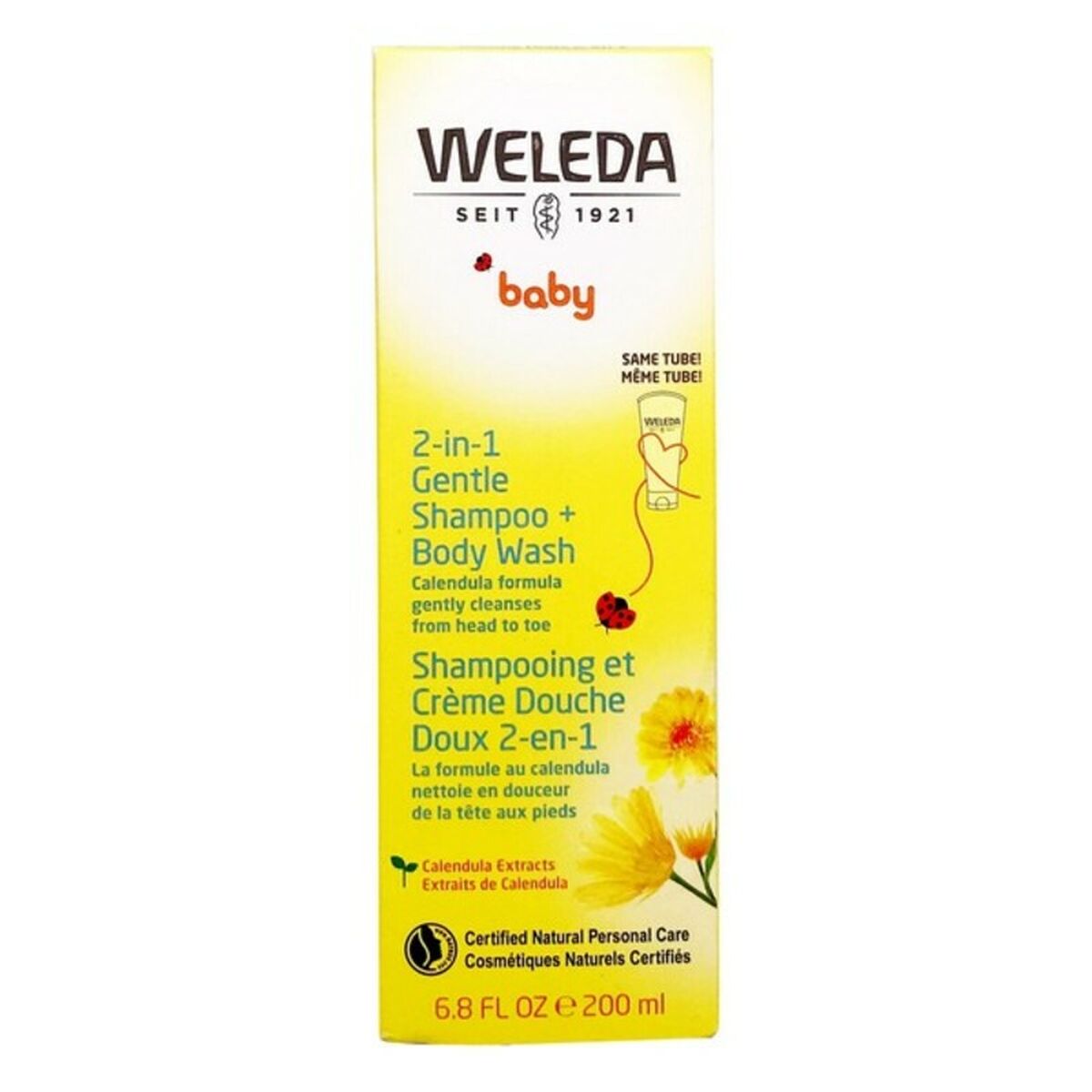 2-in-1 Gel and Shampoo Baby Weleda Baby 200 ml