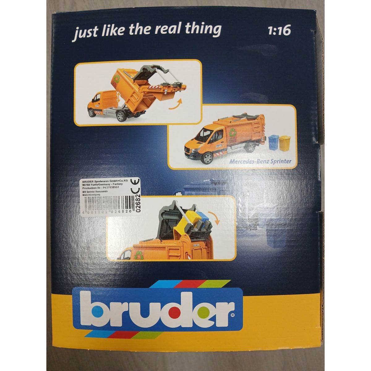 Garbage Truck Bruder 44 x 16 x 19 cm