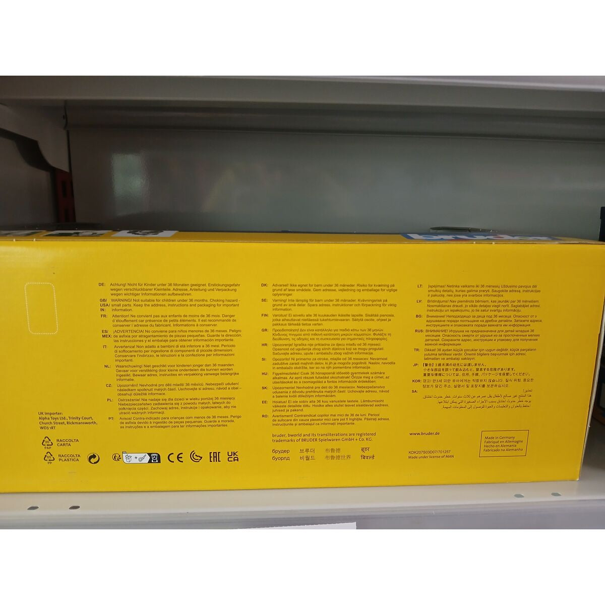 Concrete Mixer Lorry Bruder MAN Tga 49 x 18 x 25,5 cm