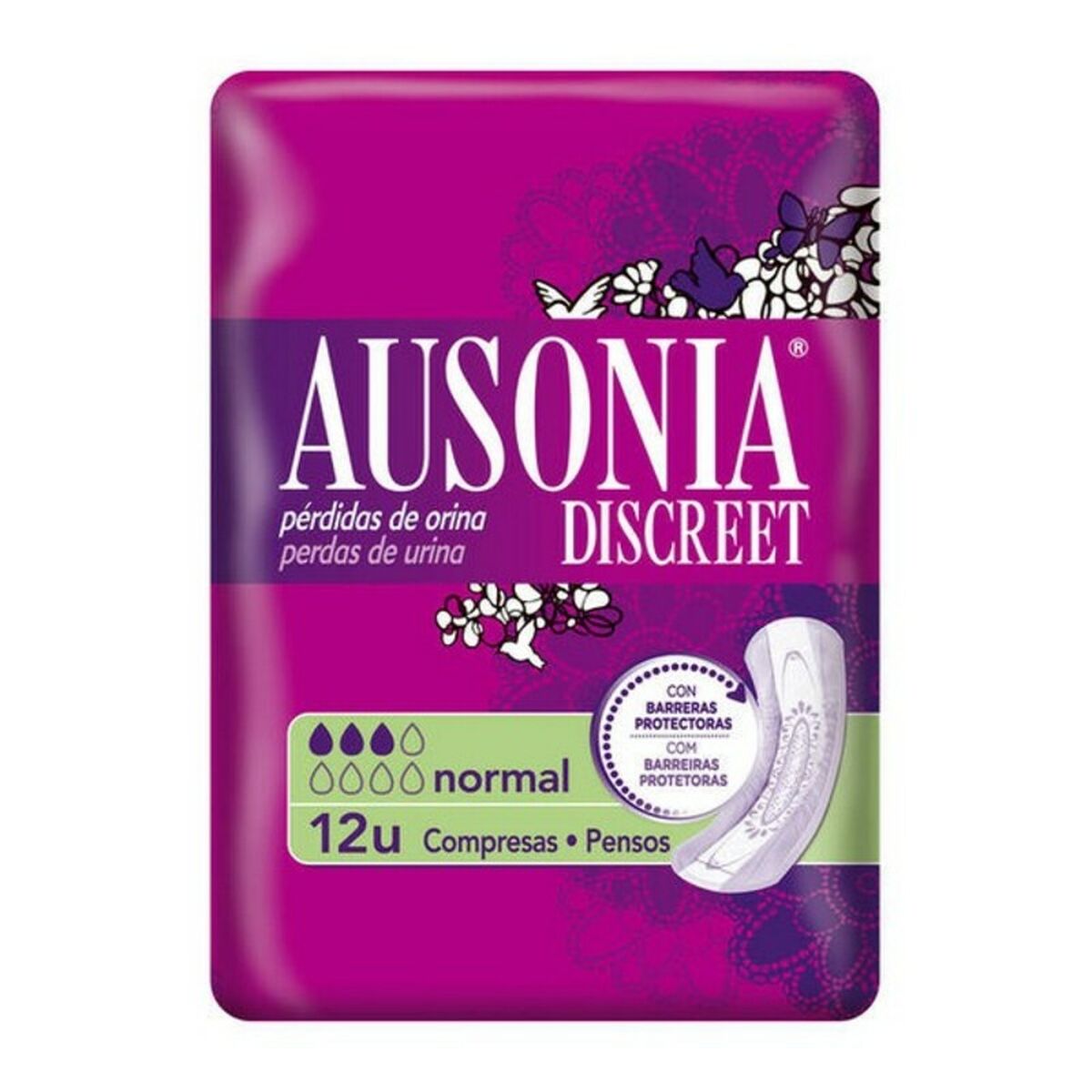 Incontinence Sanitary Pad Normal Ausonia Discreet Normal (12 uds)