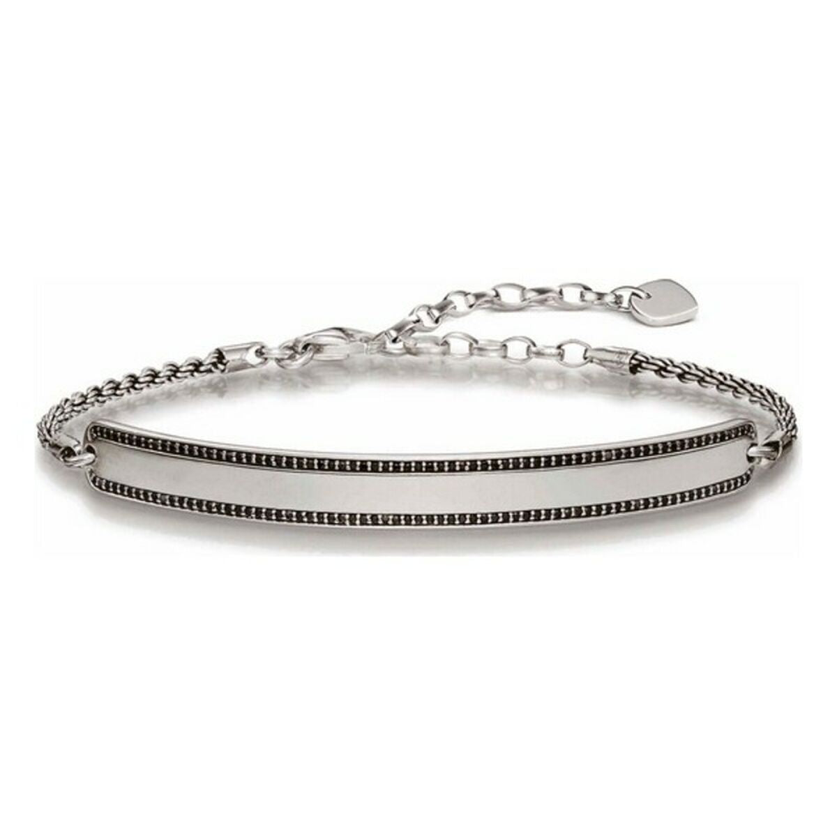 Unisex Bracelet Thomas Sabo LBA0009-643-11 Silver Black 19 cm 15-18 cm - Measurement: 15-18 cm