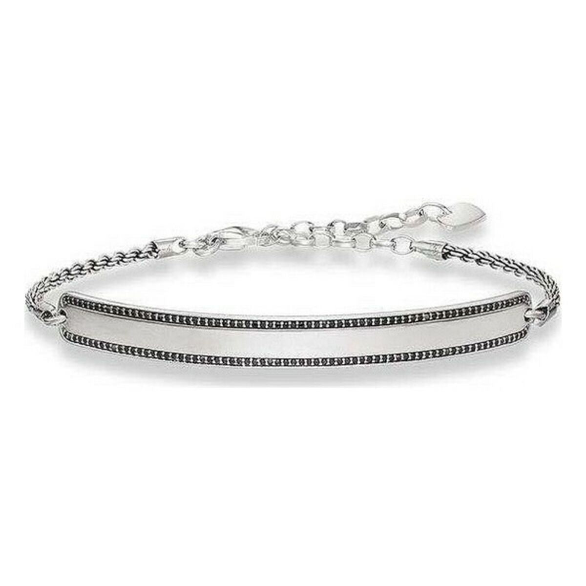 Unisex Bracelet Thomas Sabo LBA0009-643-11 Silver Black 19 cm 15-18 cm - Measurement: 15-18 cm