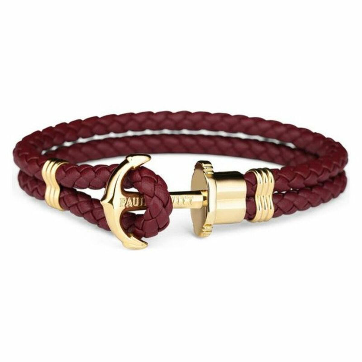 Bracelet Paul Hewitt PH-PH-L-G-DB Maroon - Measurement: 17,5 cm