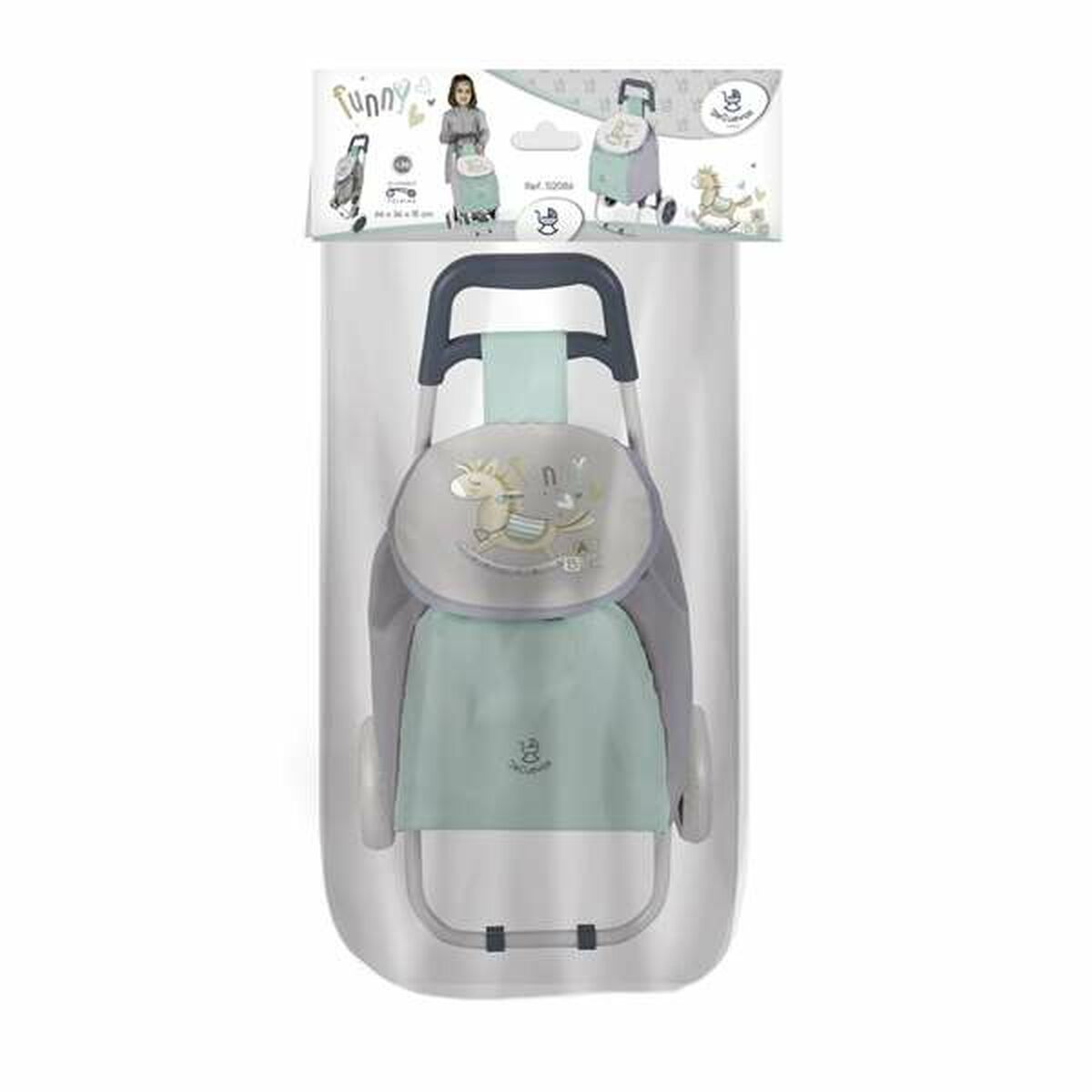 Shopping cart Decuevas Funny Foldable Toy Green 66 x 30 x 36 cm