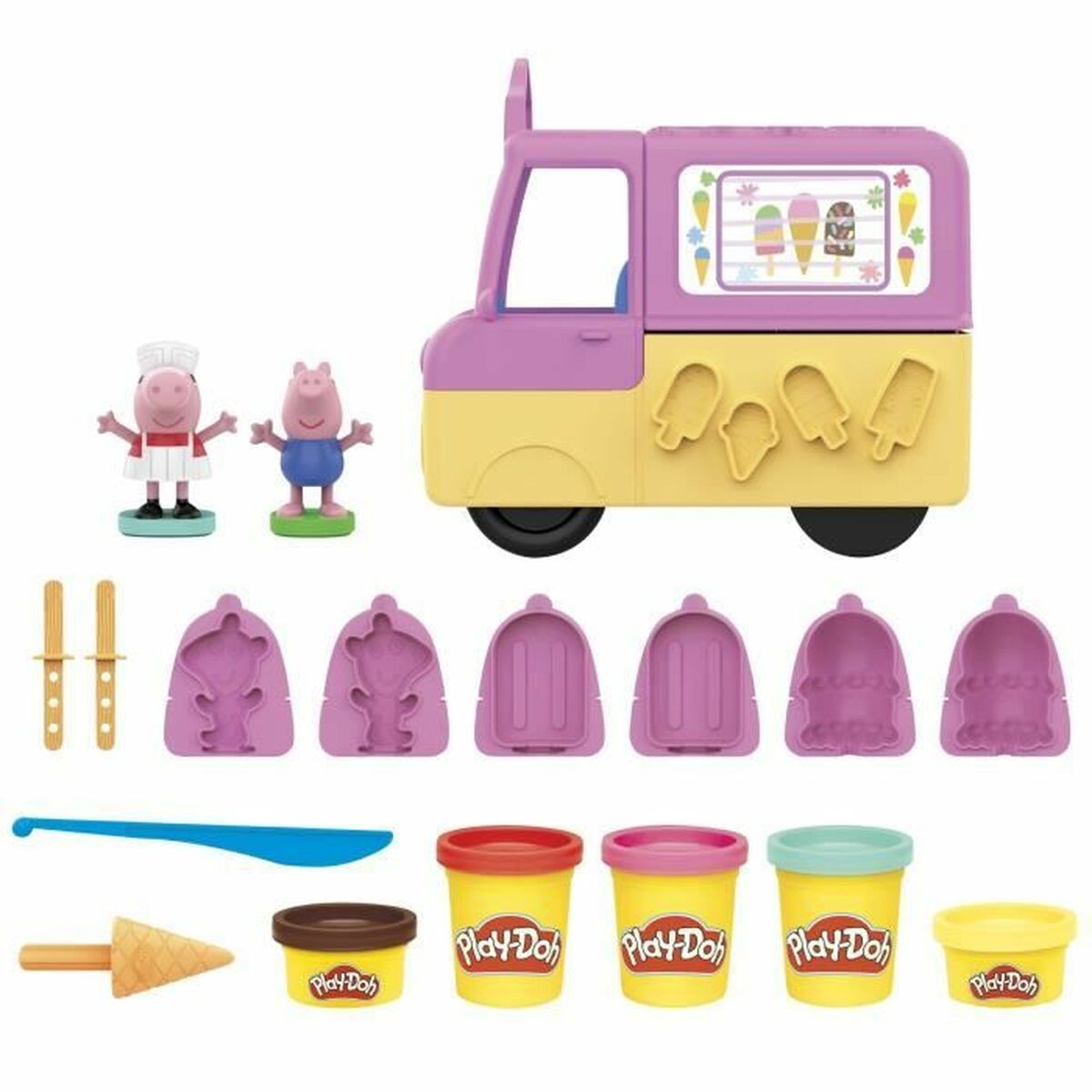 Modelling Clay Game Peppa Pig   5 colours Multicolour