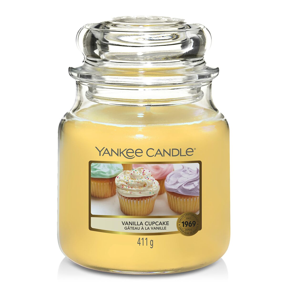 Yankee Candle Classic Medium Jar Candles Scented Candle Vanilla Cupcake 411 g