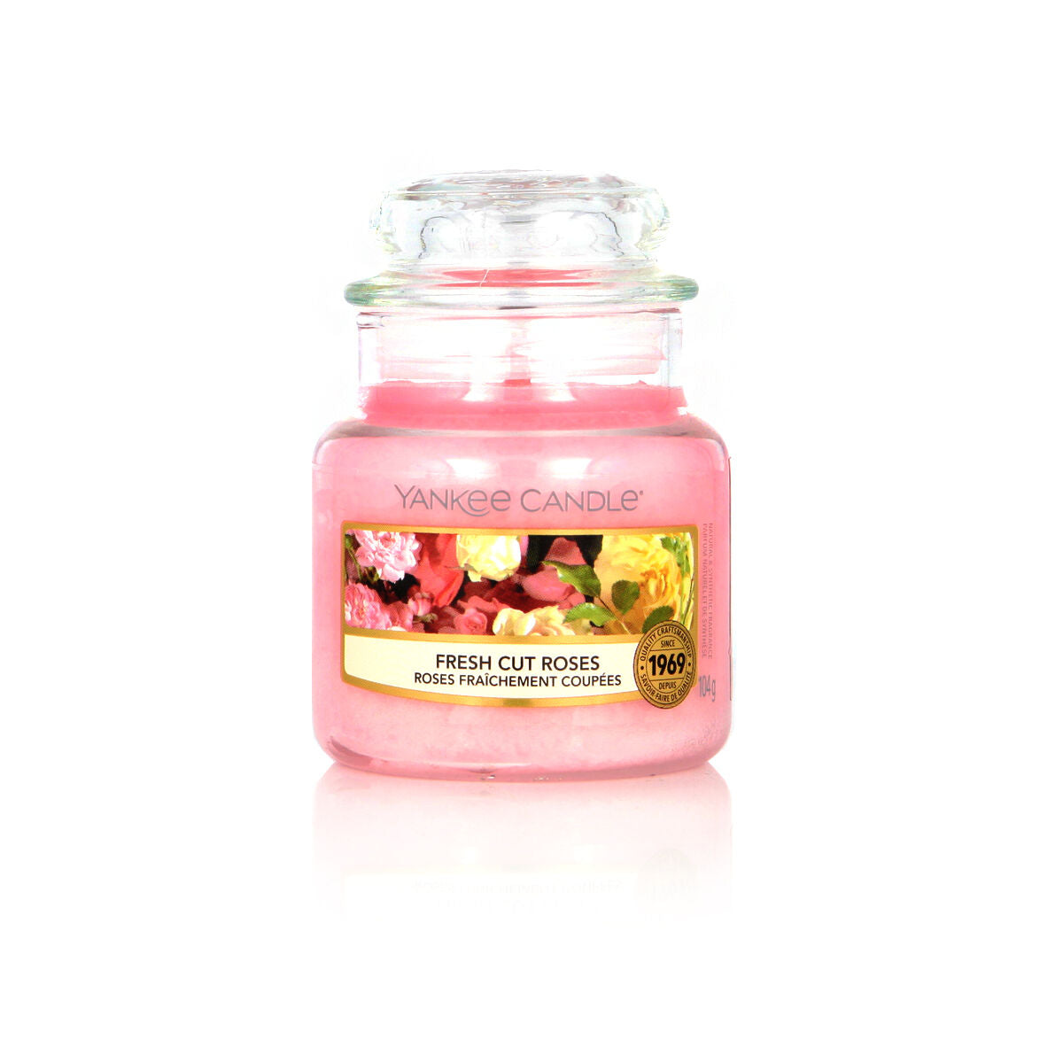 Yankee Candle Classic Small Jar Candles Scented Candle Fresh Cut Roses 104 g