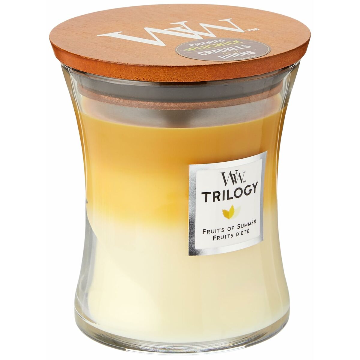 WoodWick Trilogy Medium Hourglass Candles Scented Candle Fruits of Summer 275 g