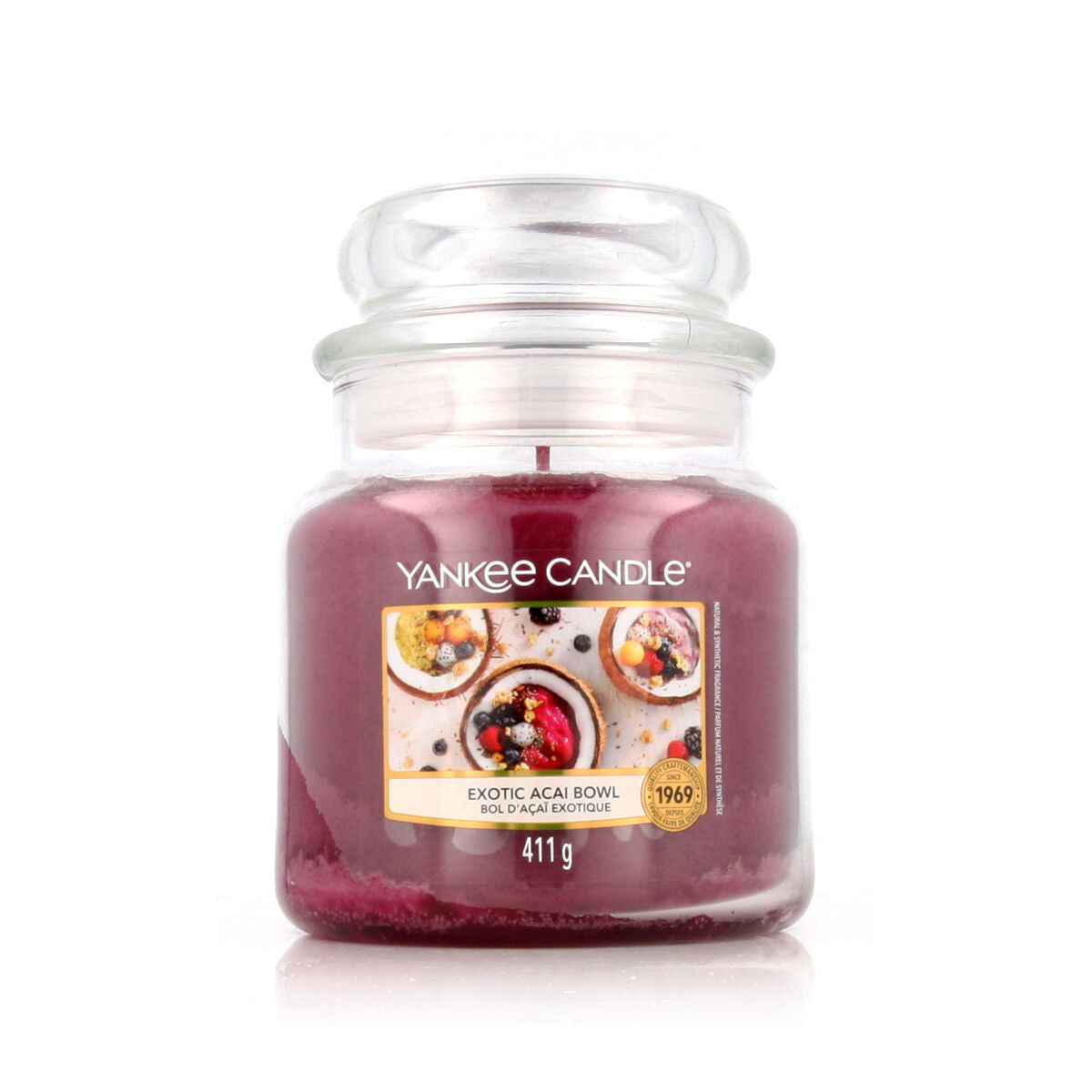 Yankee Candle Classic Medium Jar Candles Scented Candle Exotic Acai Bowl 411 g