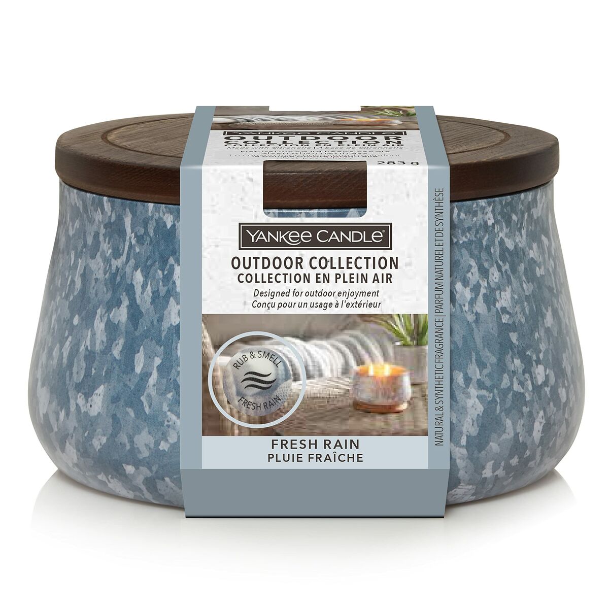 Yankee Candle Outdoor Fresh Rain vonkajšia vonná sviečka 283 g