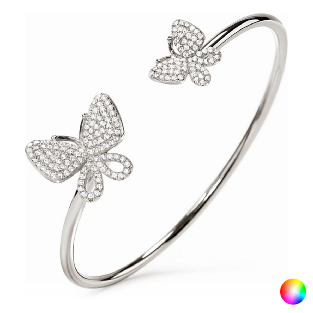 Bracelet Folli Follie Butterflies Sterling silver (Ø 55 mm) - Colour: Pink