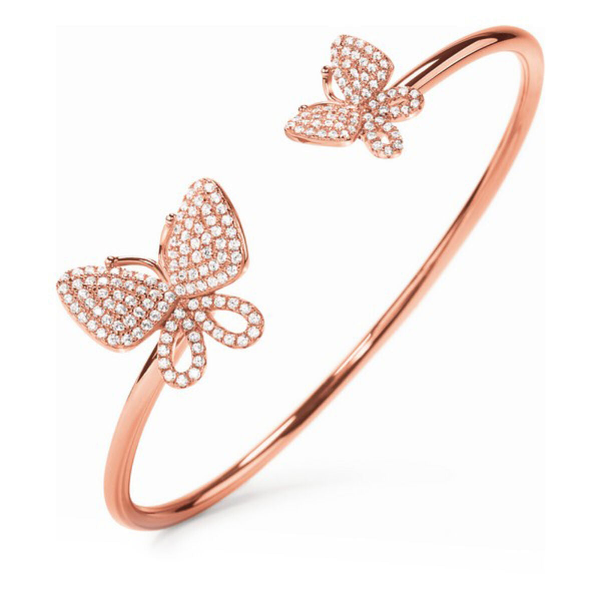 Bracelet Folli Follie Butterflies Sterling silver (Ø 55 mm) - Colour: Pink
