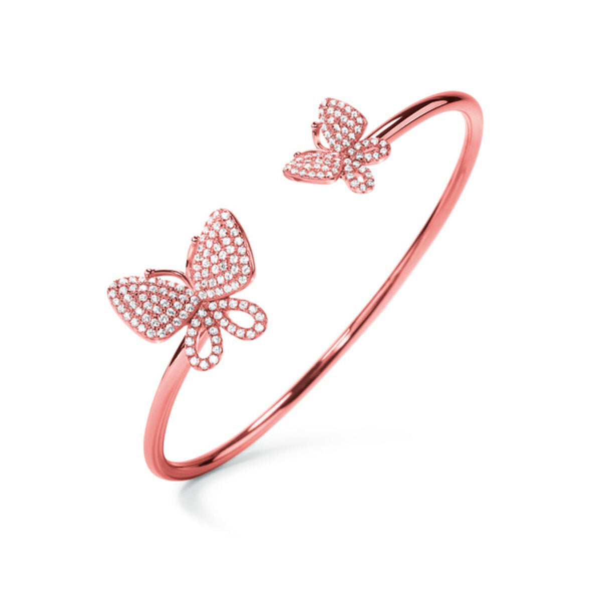 Bracelet Folli Follie Butterflies Sterling silver (Ø 55 mm) - Colour: Pink