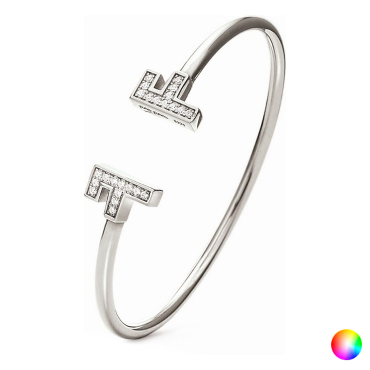 Bracelet Folli Follie F Sterling silver (Ø 58 mm) - Colour: Black