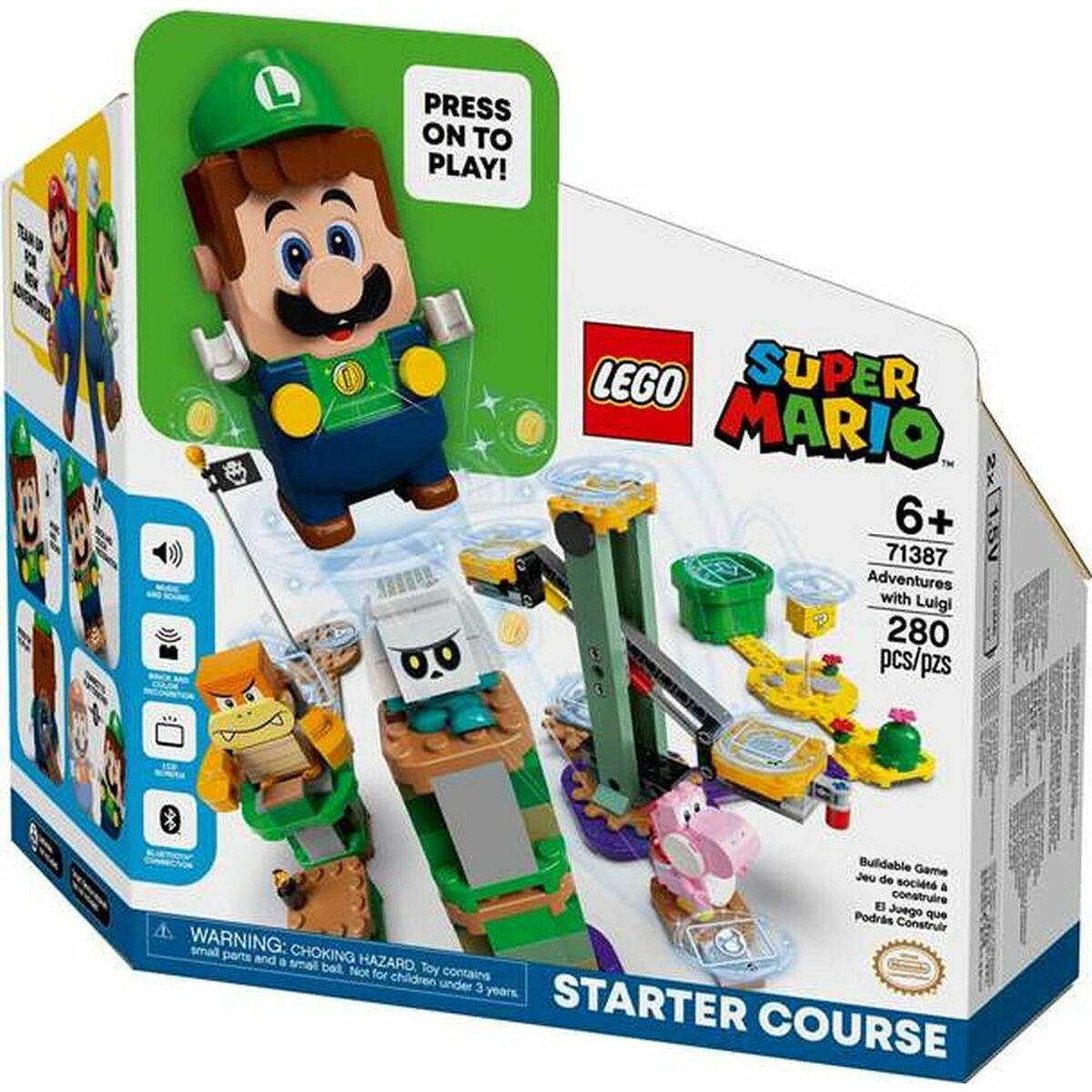 Construction set Super Mario :  Adventures with Luigi Lego 71387 Multicolour Pink 280 Pieces