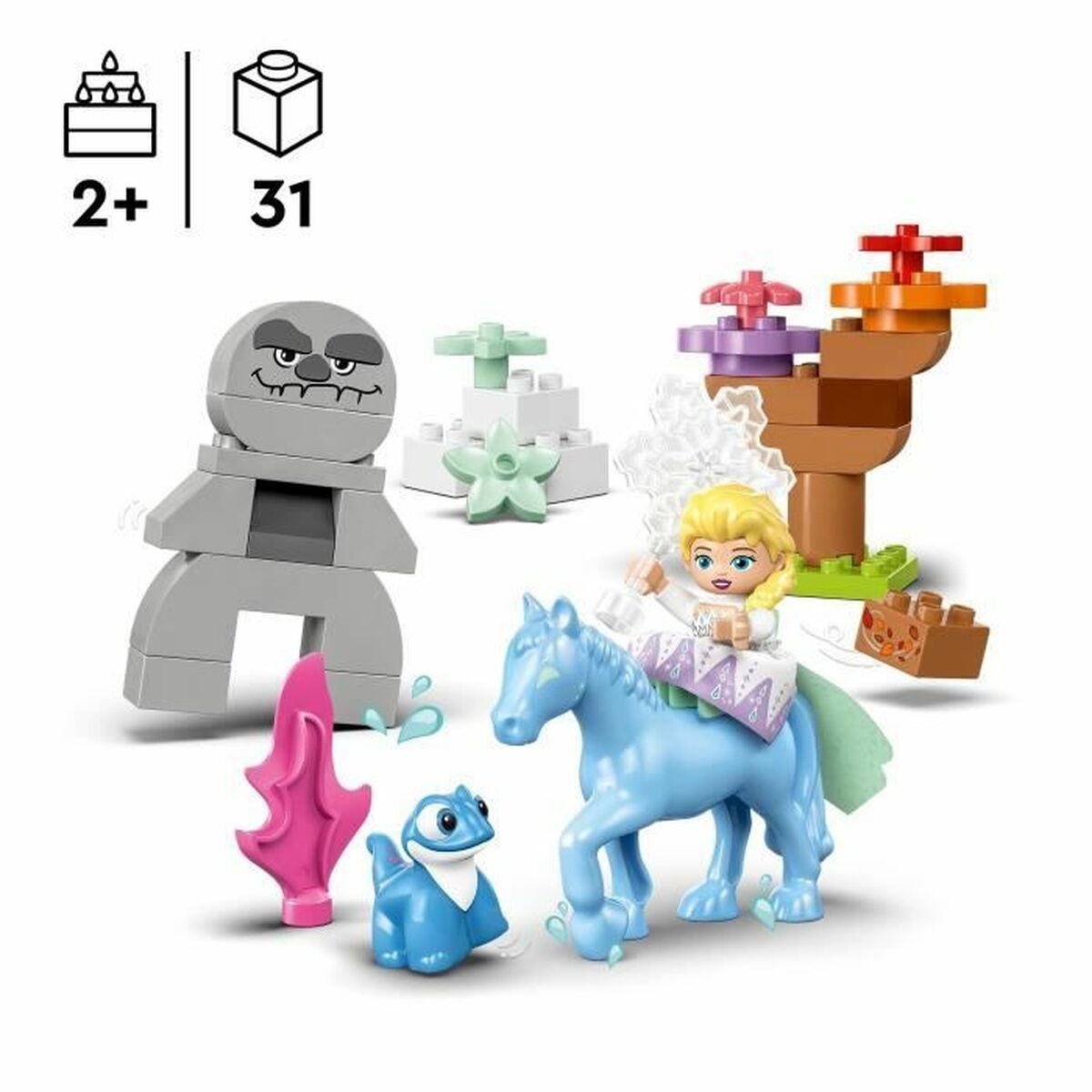 Construction set Lego DUPLO Disney 10418 Elsa and Bruni in the Enchanted Forest Multicolour