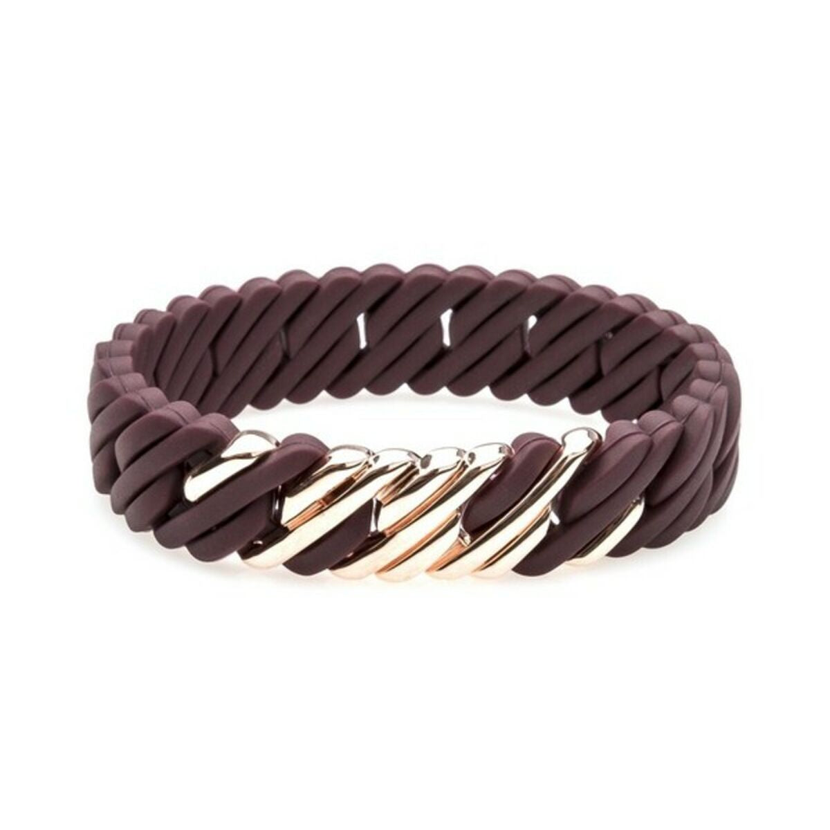 Ladies' Bracelet TheRubz Silicone Stainless steel Steel/Silicone - Colour: Pink - Measurement: 15 mm x 19 cm