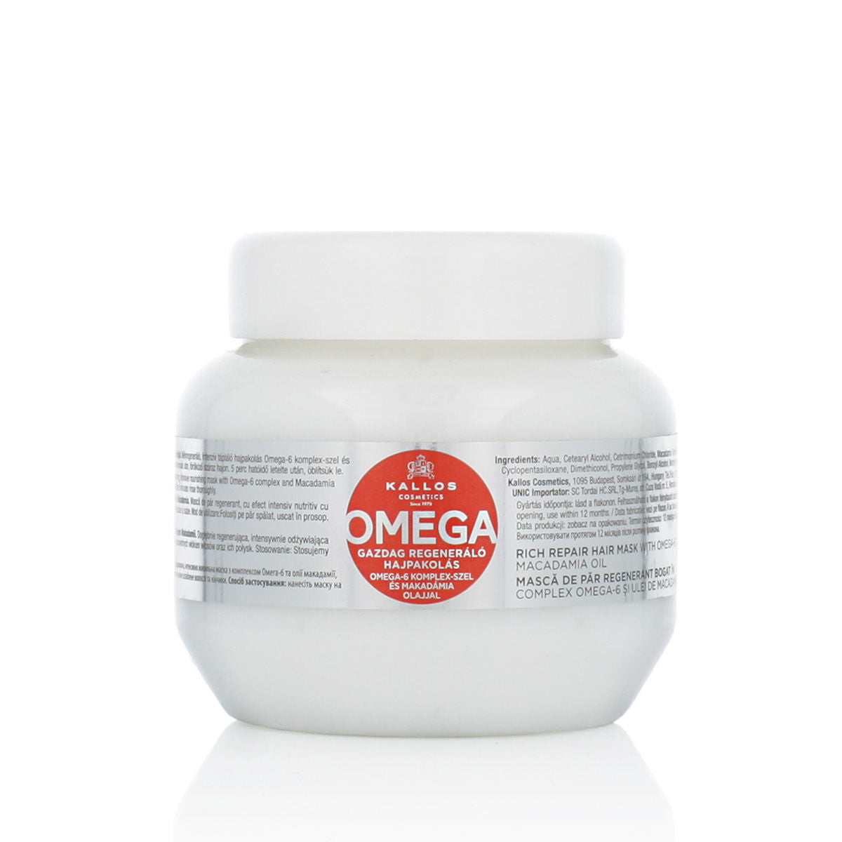 Kallos Omega Rich Repair Hair Mask With Omega-6 Complex And Macadamia Oil 275