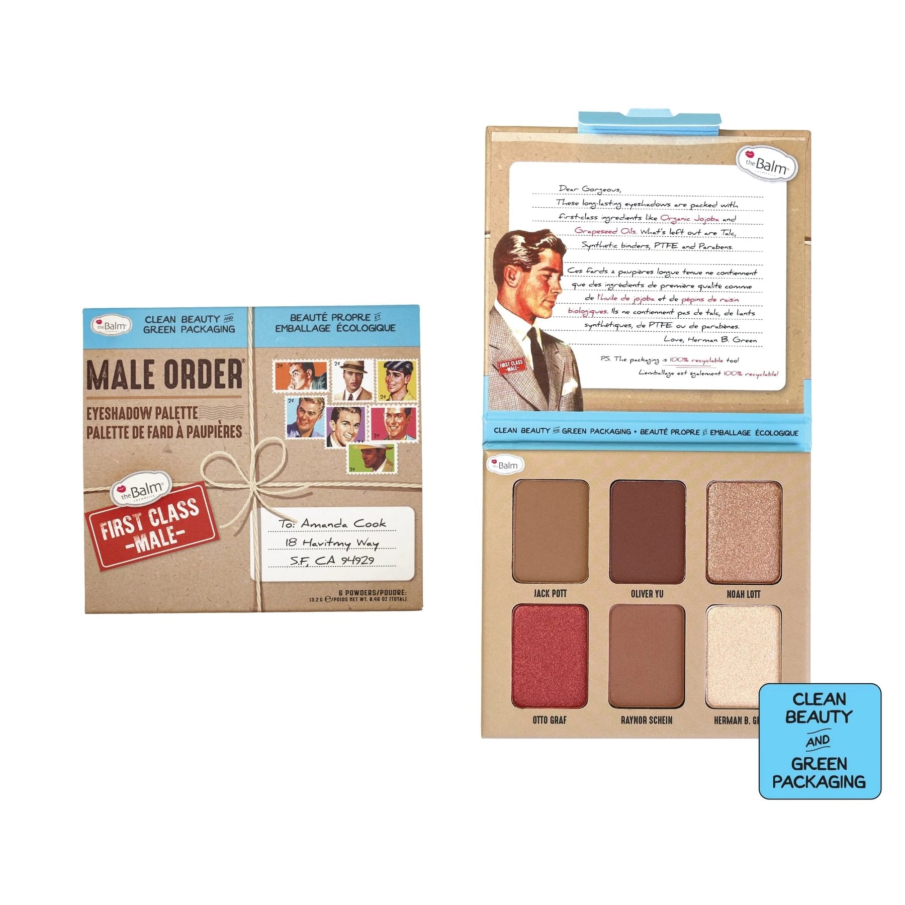 TheBalm Male Order First Class Male eyeshadow palette 13.2g