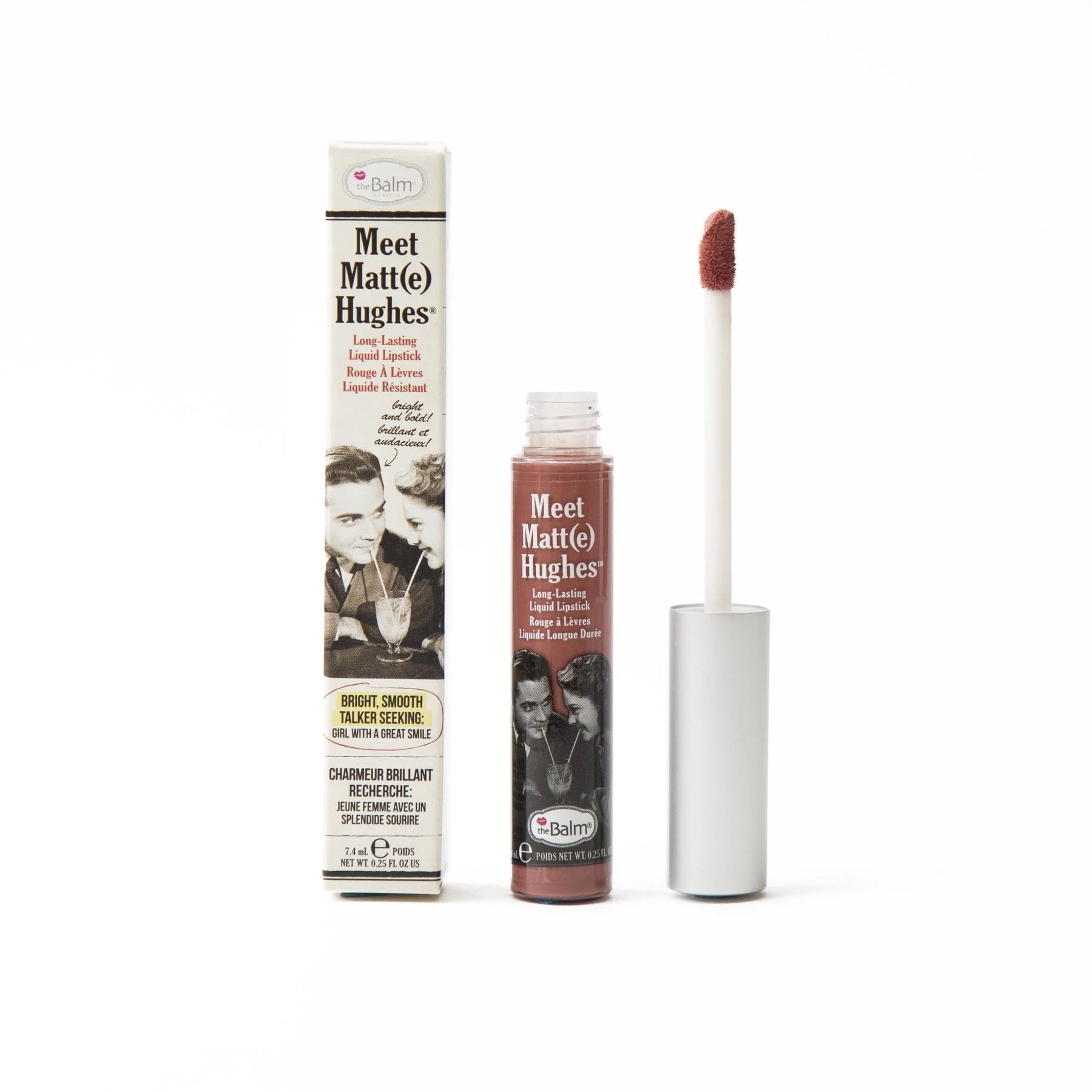 TheBalm Meet Matt(e) Hughes long lasting liquid lipstick Committed Pinky Nude 7.4ml 