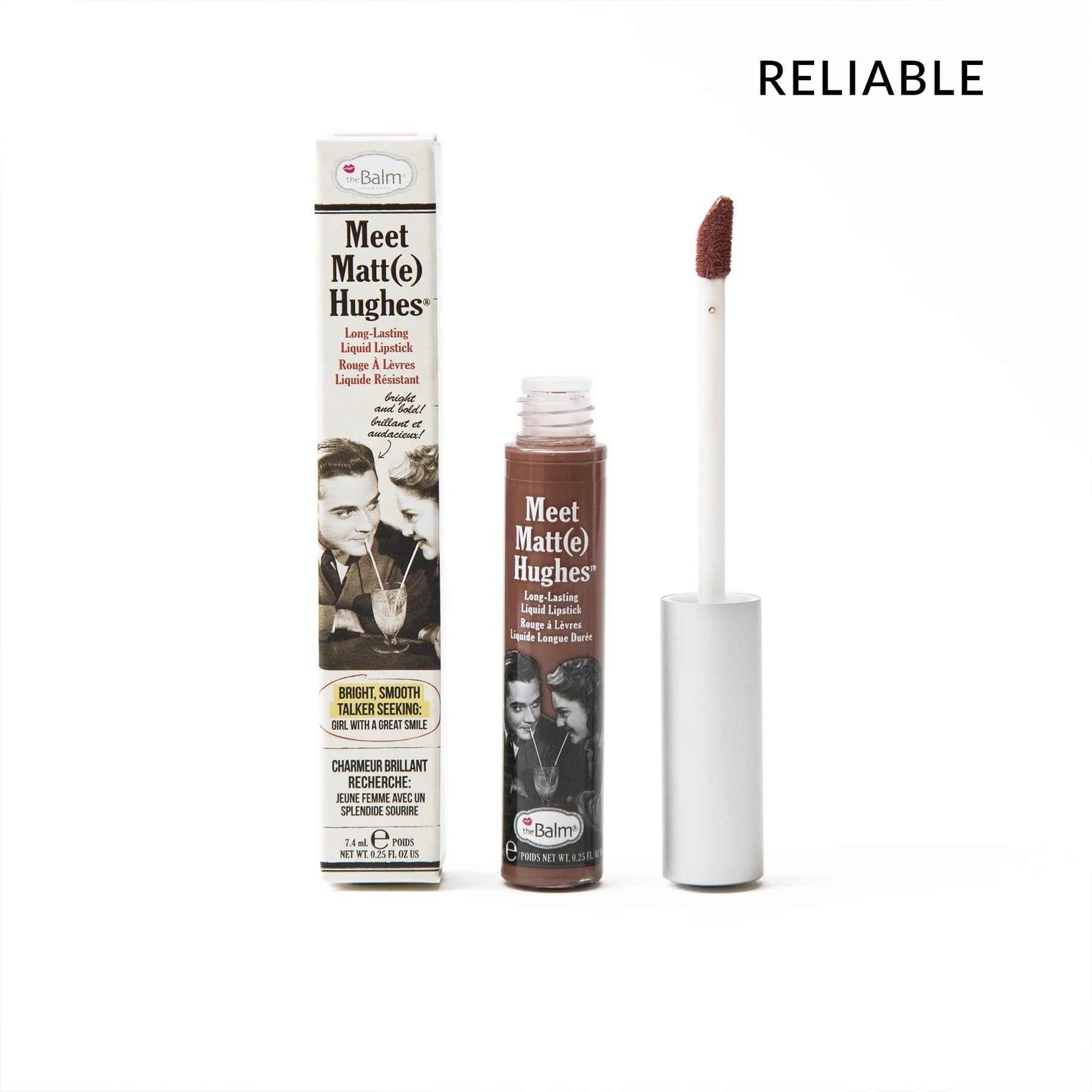 TheBalm Meet Matt(e) Hughes long lasting liquid lipstick Reliable Taupe 7.4ml