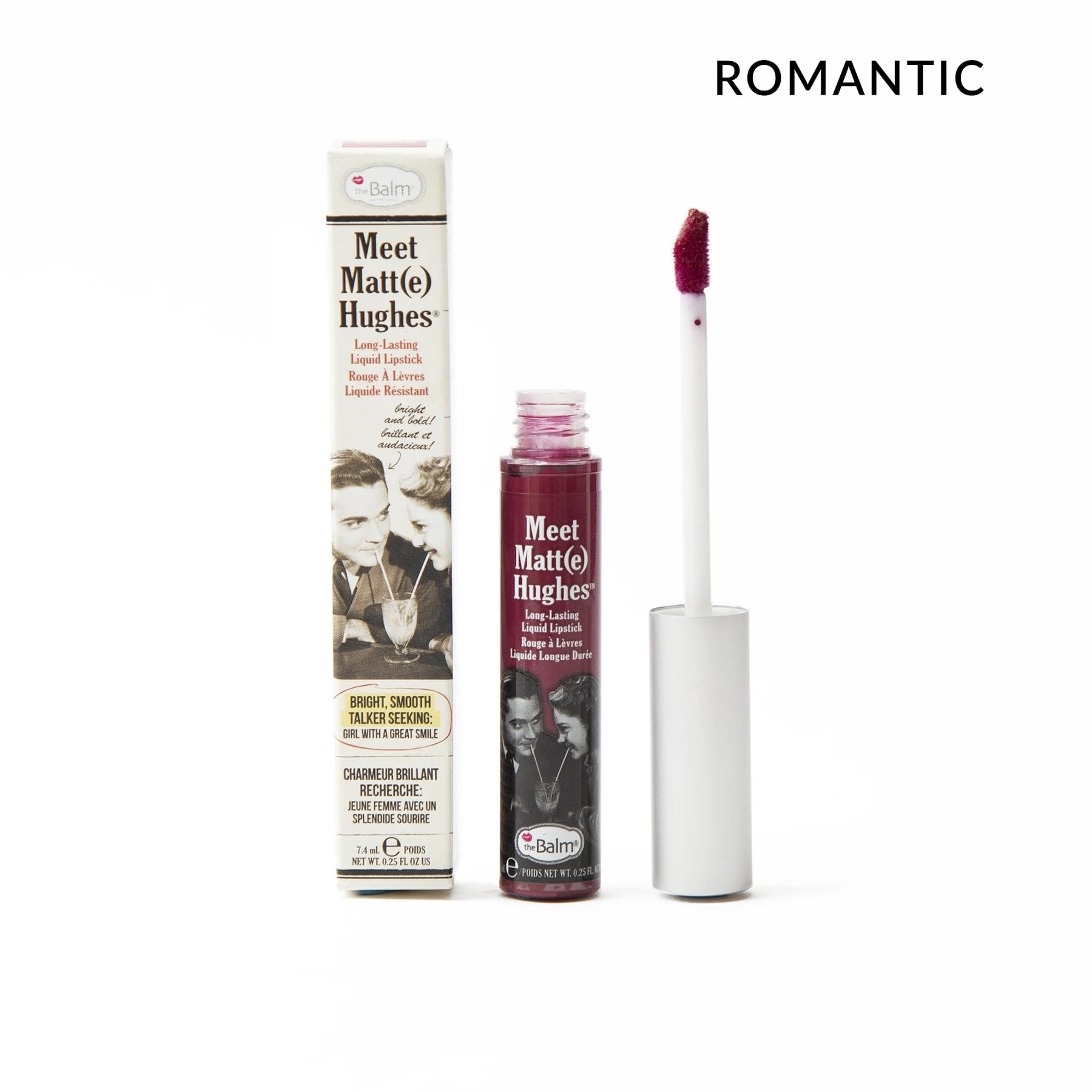 TheBalm Meet Matt(e) Hughes long lasting liquid lipstick Romantic Crimson 7.4ml