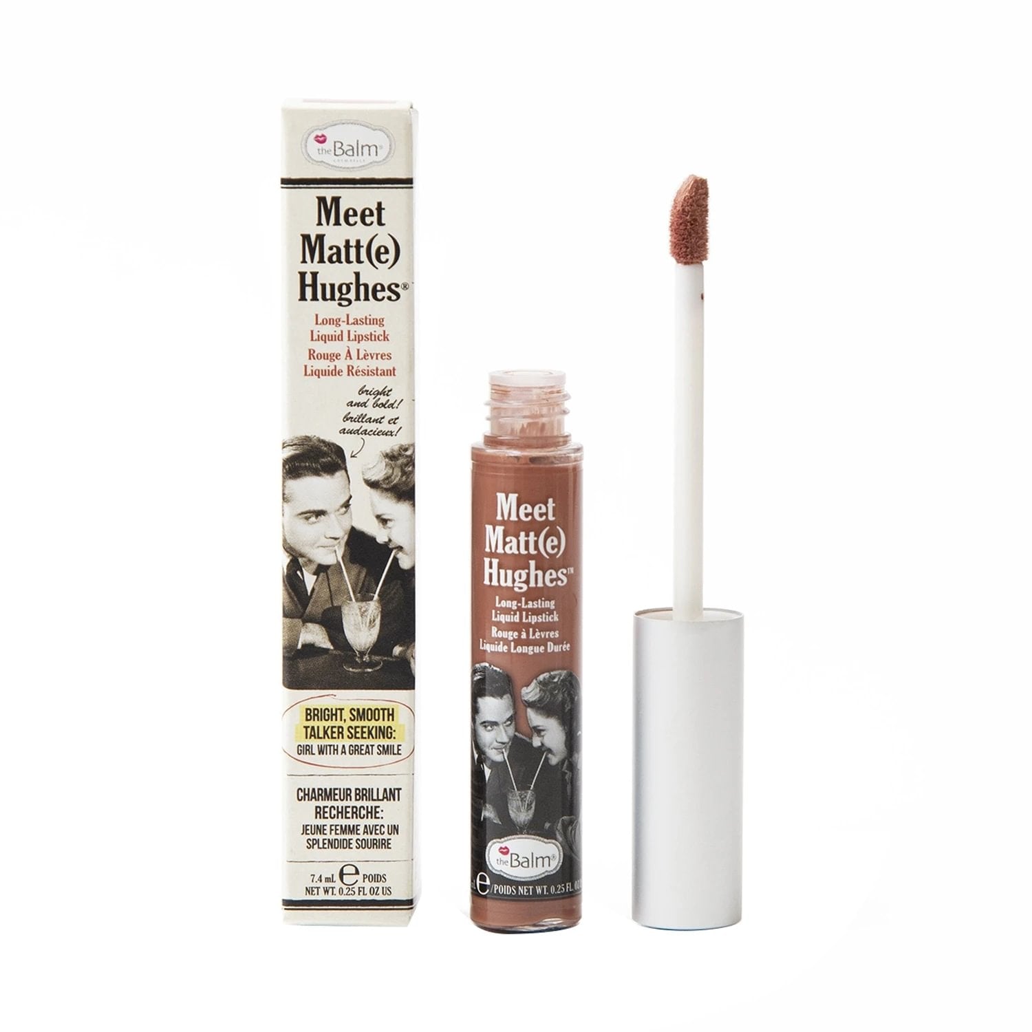 TheBalm Meet Matt(e) Hughes Long Lasting Liquid Lipstick Charismatic Naked Nude 7.4ml