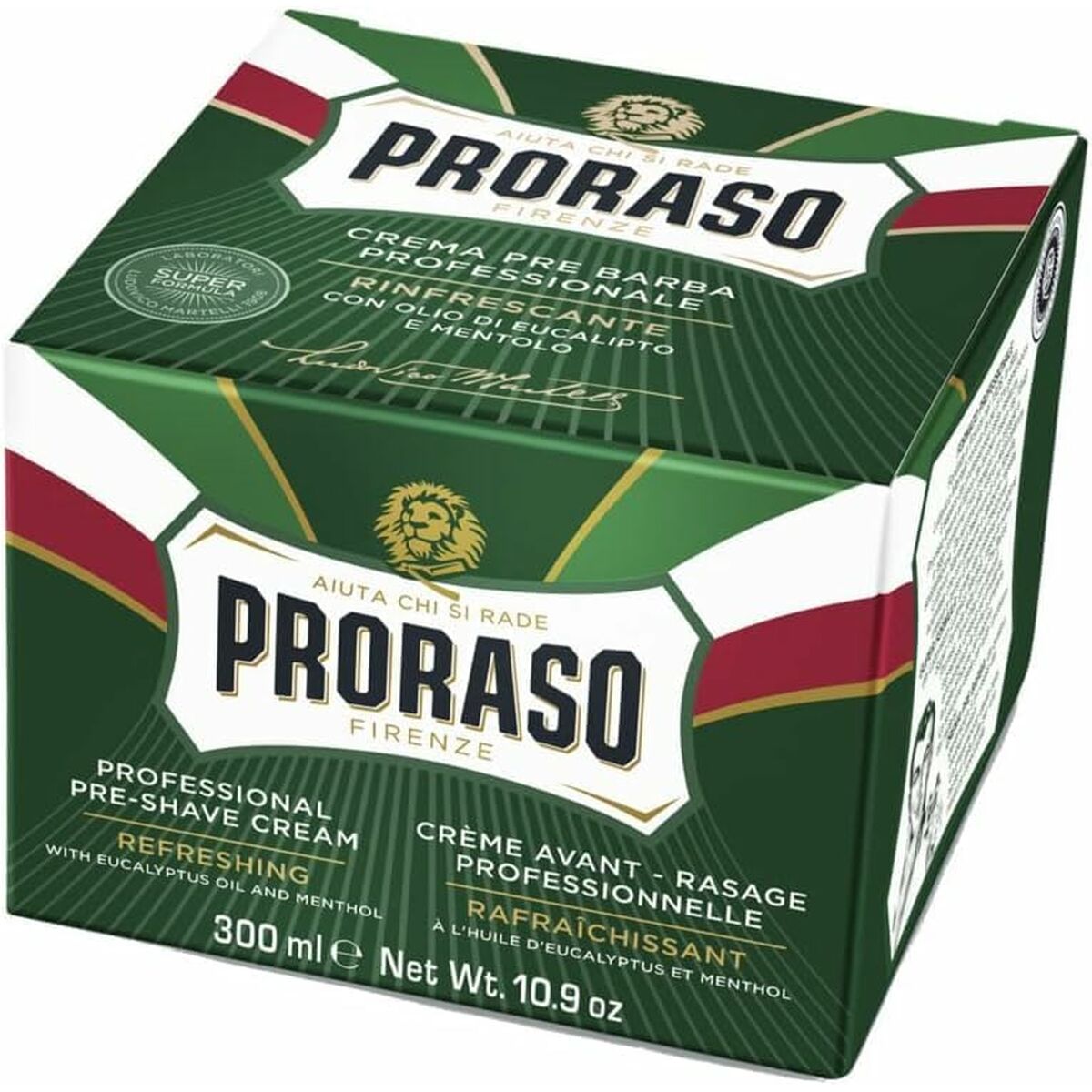 Proraso Refreshing Professional Pre-Shave Cream with Eucalyptus Oil and Menthol 300 ml