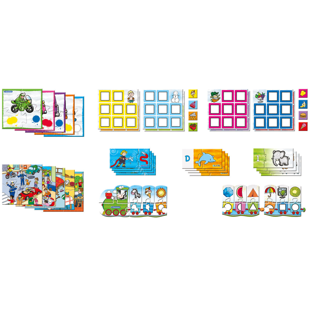 Set of 8 Board Games Clementoni 65600 37 x 28,1 x 5,5 cm