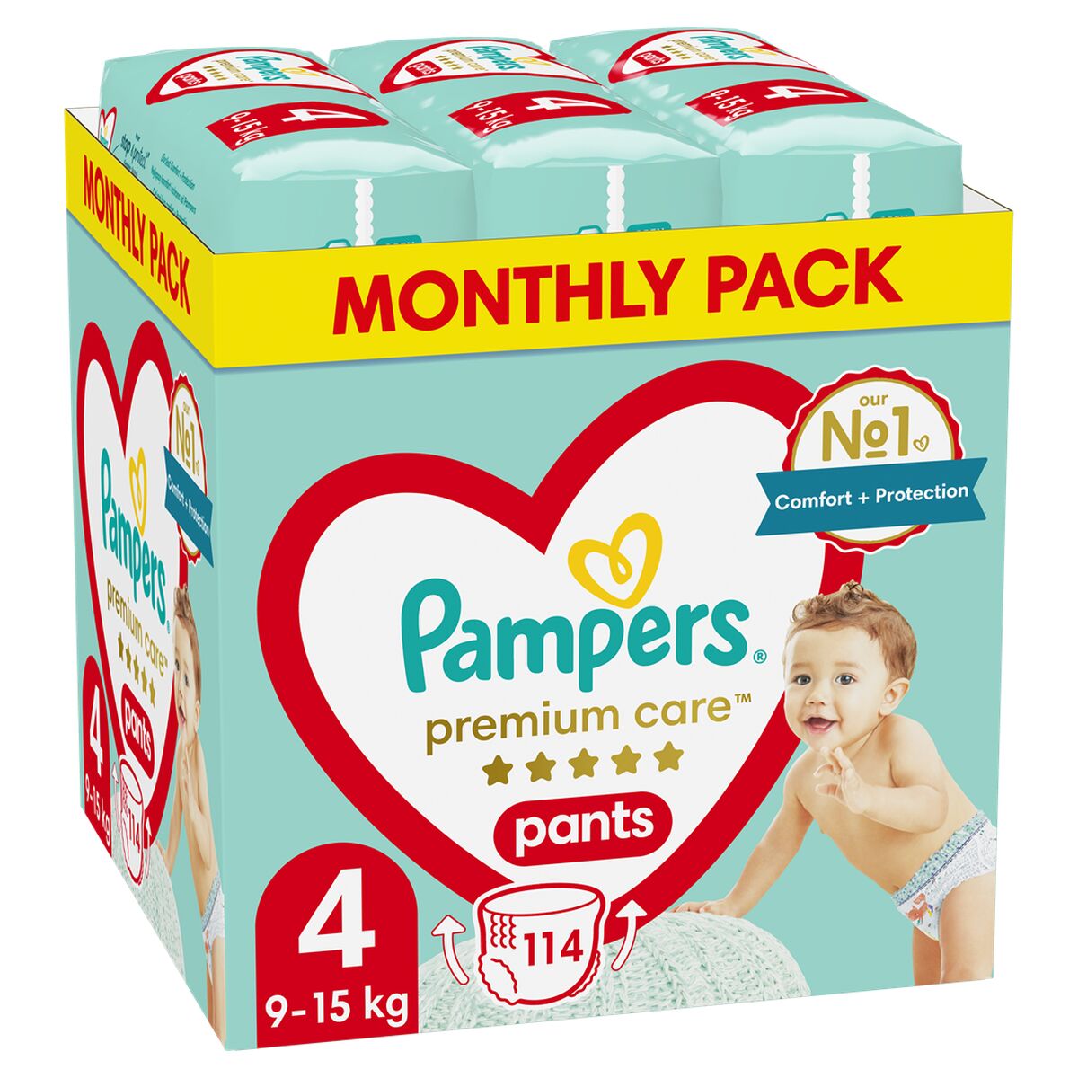 Disposable nappies Pampers  9-15 kg 4 (114 Units)