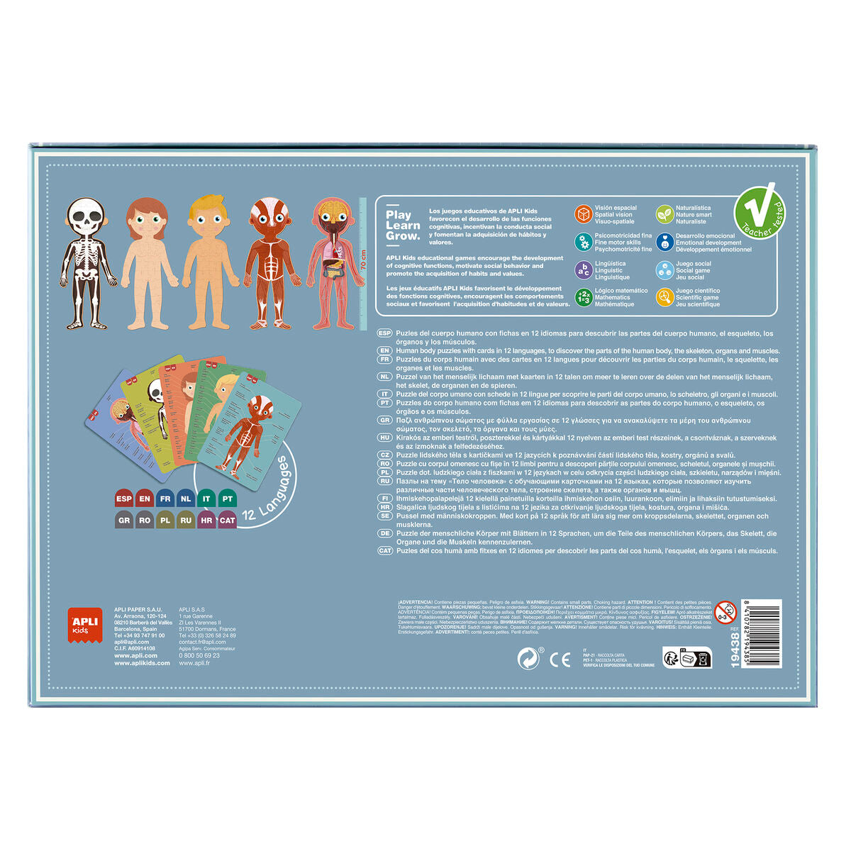 Puzzle Apli 19438 35 x 75 x 24 cm Human body 240 Pieces