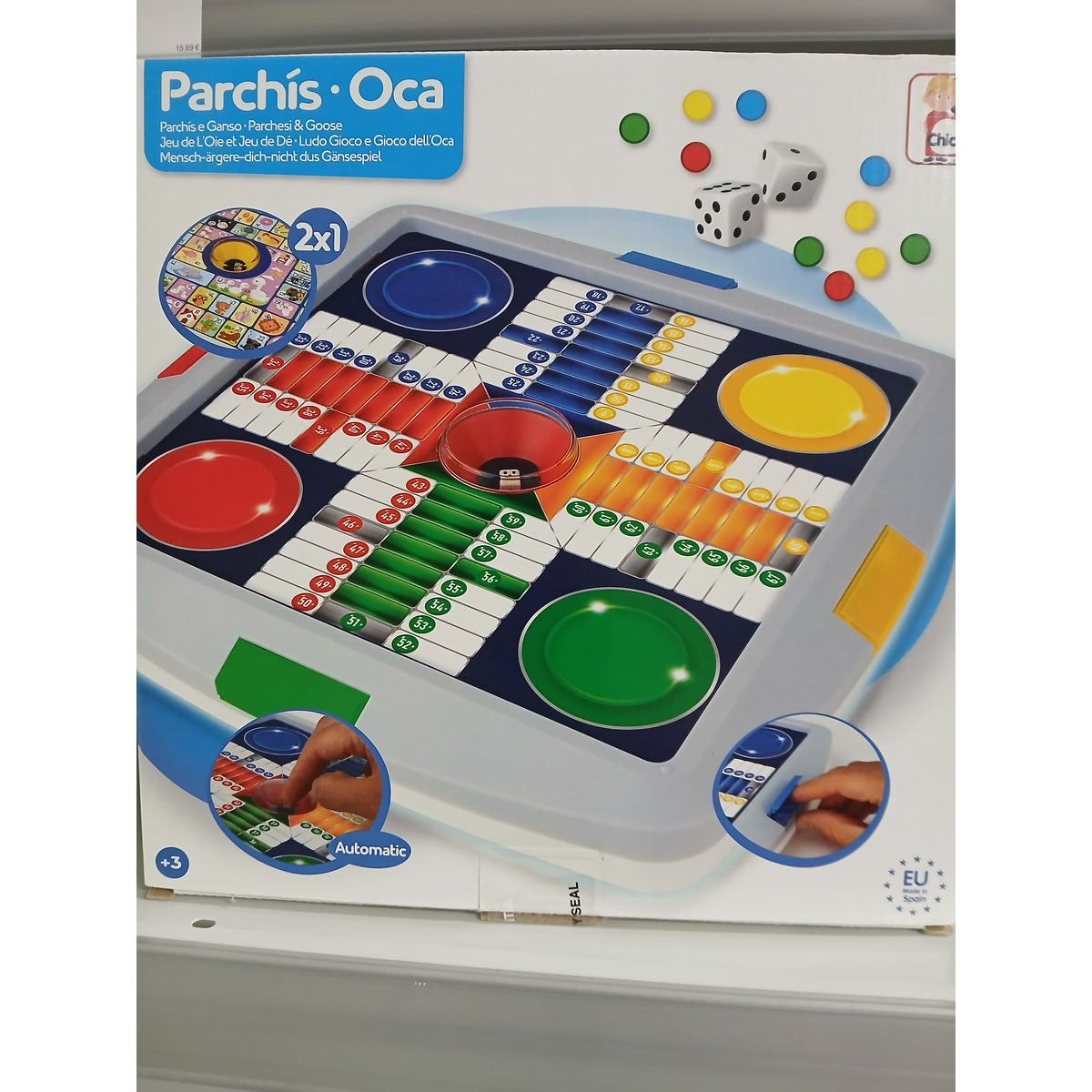 Automatic Ludo and Snakes and Ladders Chicos 27 x 27 x 4 cm