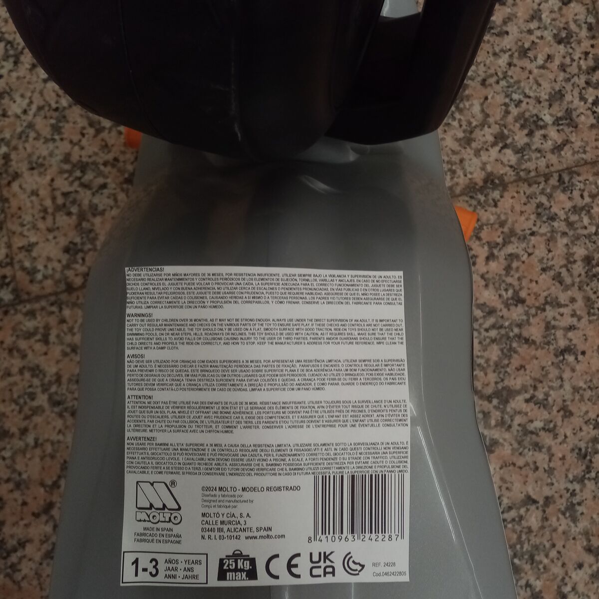 Foot to Floor Motorbike Moltó 27 x 11 x 37 cm