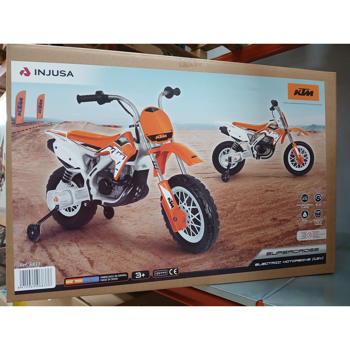 Children's Electric Scooter Injusa Cross KTM SX Orange 12 V
