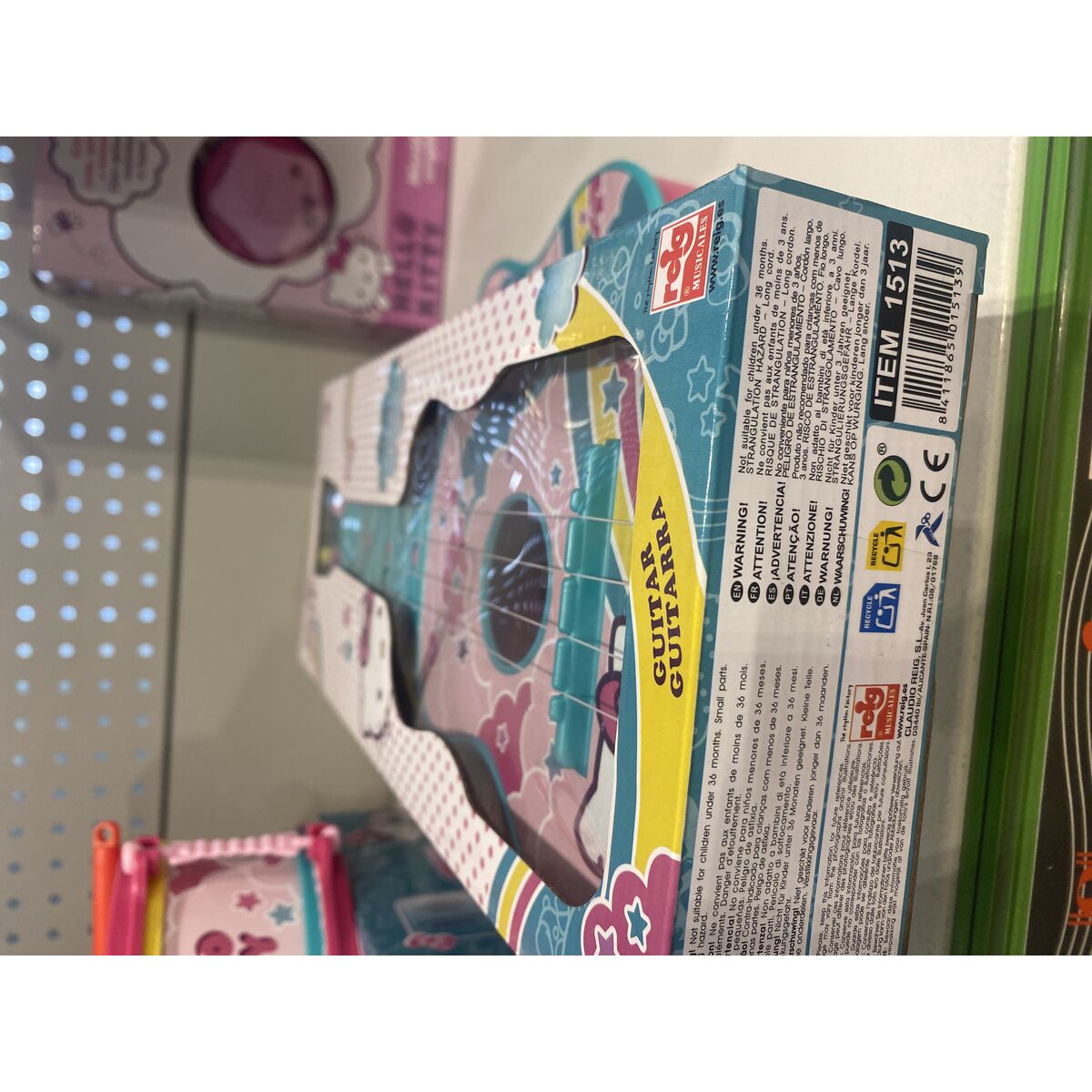 Baby Guitar Hello Kitty 4 Cords Blue Pink