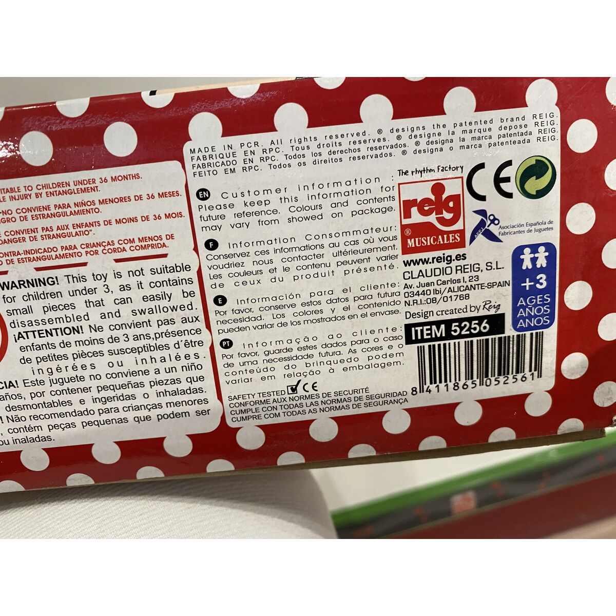 Baby Guitar Minnie Mouse Red