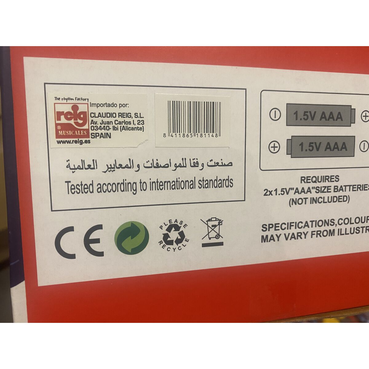 Musical Plush Toy Reig Rabbit 20 cm