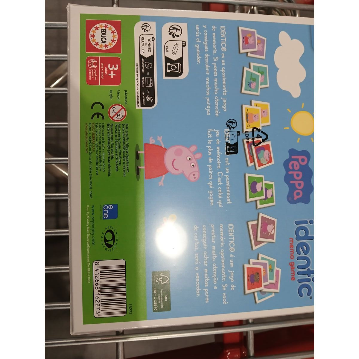 Card Game Peppa Pig Identic Memo Game Educa 16227