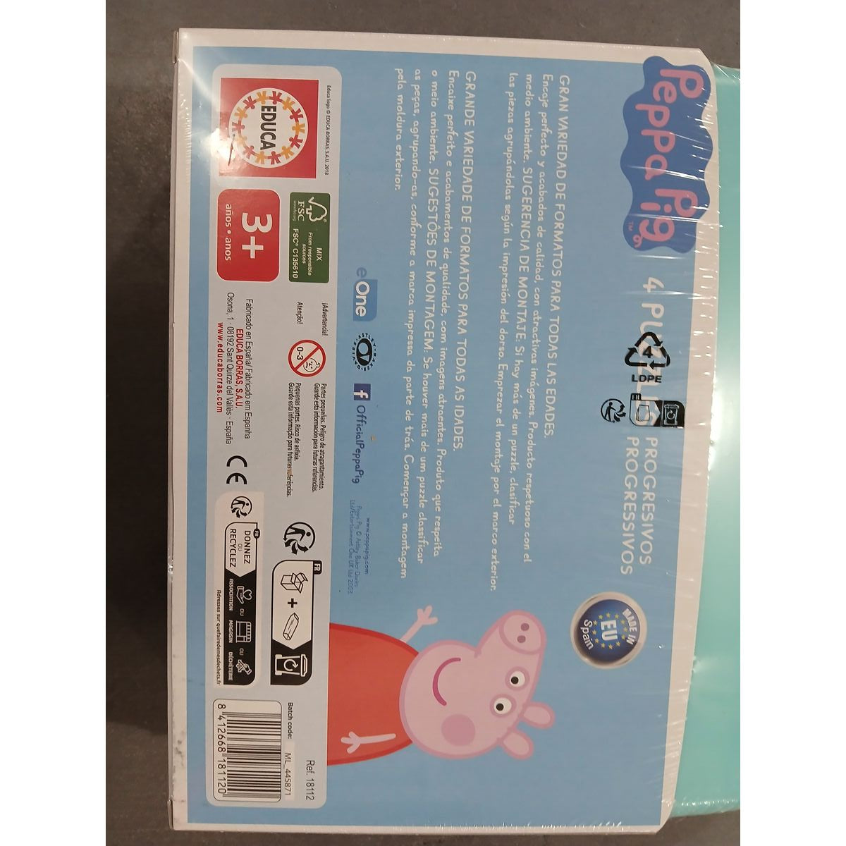 4-Puzzle Set Educa Peppa Pig Progressive (6-9-12-16 pcs)