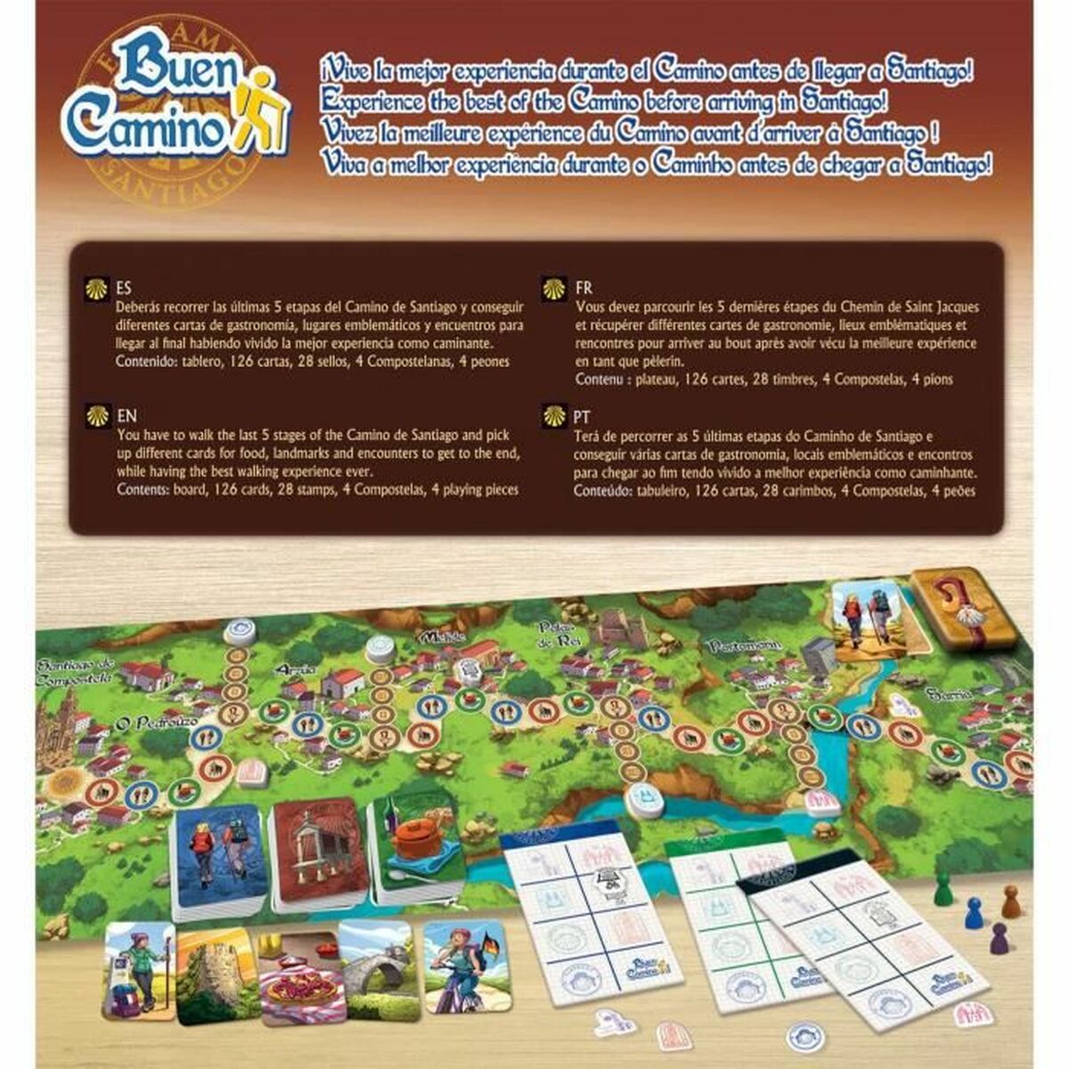 Board game Educa Buen Camino (ES-EN-FR-PT)