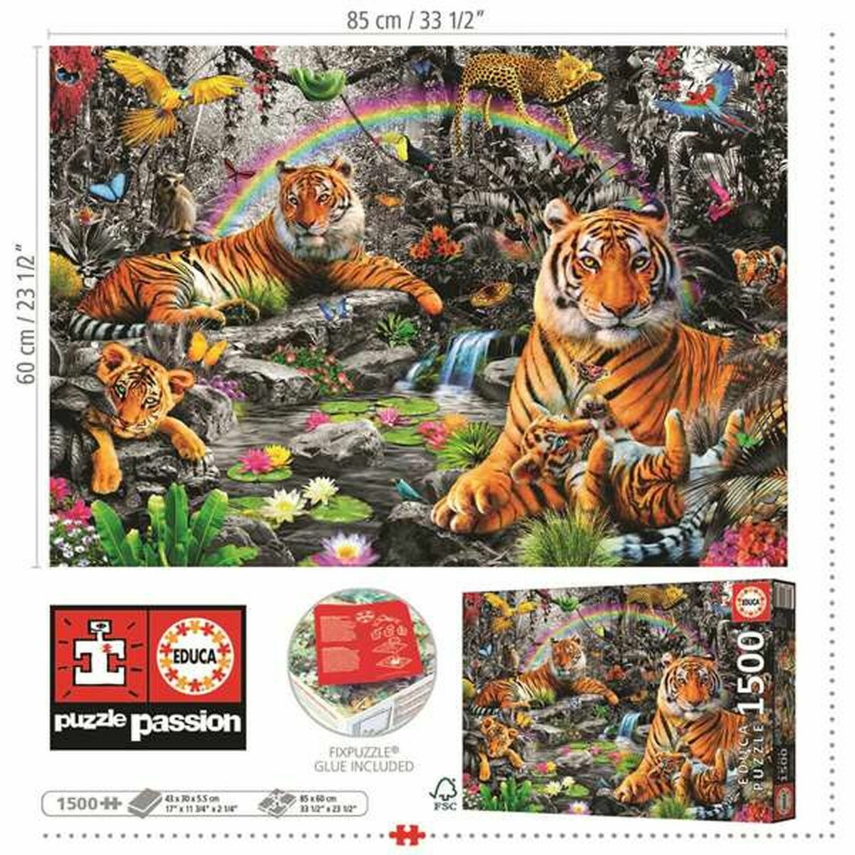 Puzzle Educa Radious jungle 1500 Pieces