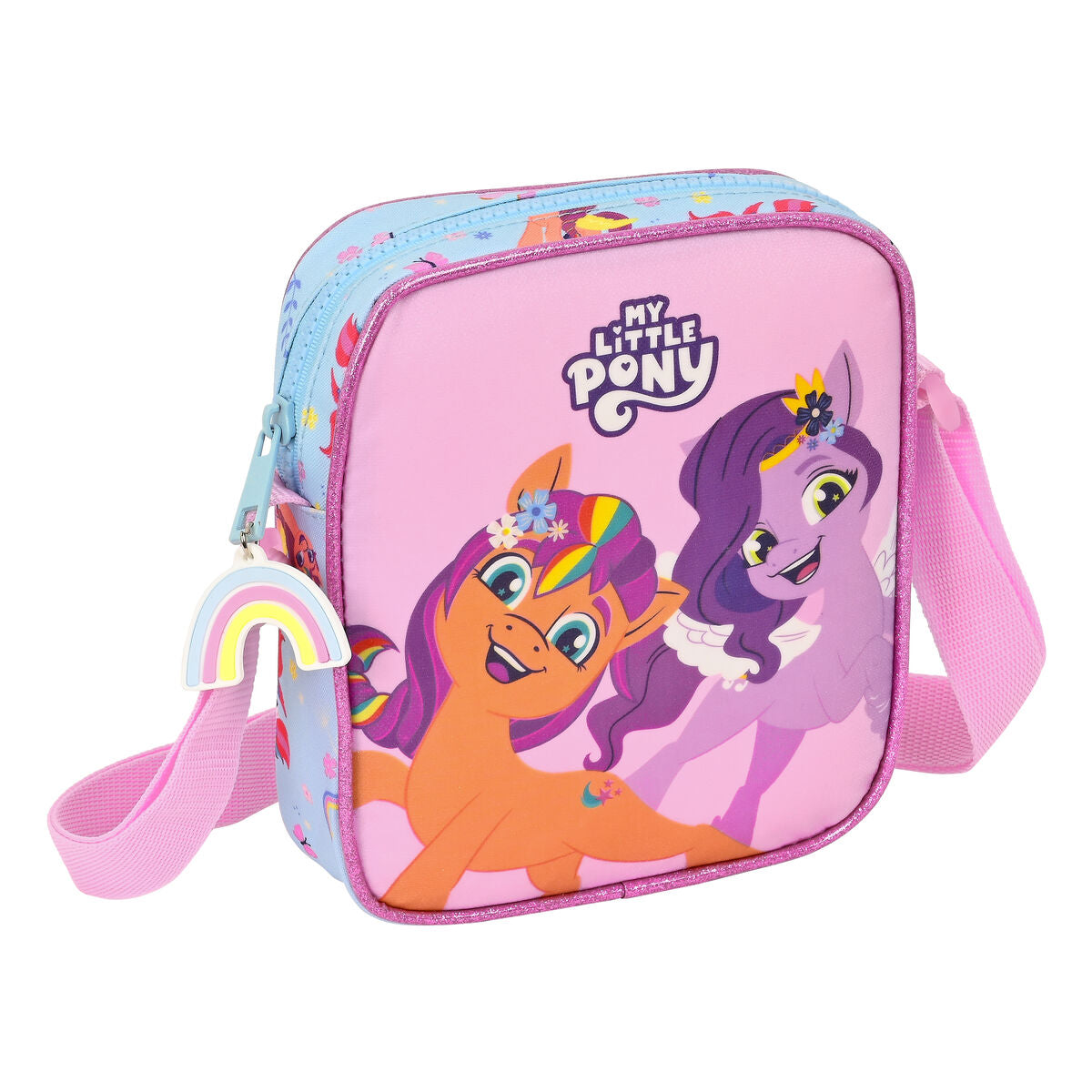 Shoulder Bag My Little Pony Wild & free Blue Pink 16 x 18 x 4 cm