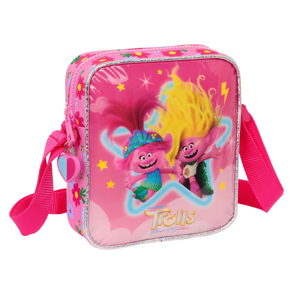 Shoulder Bag Trolls Pink 16 x 18 x 4 cm